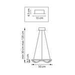 736517 Люстра ROTONDA 45W LED 2494LM 120G ЧЕРНЫЙ 3000-6000K