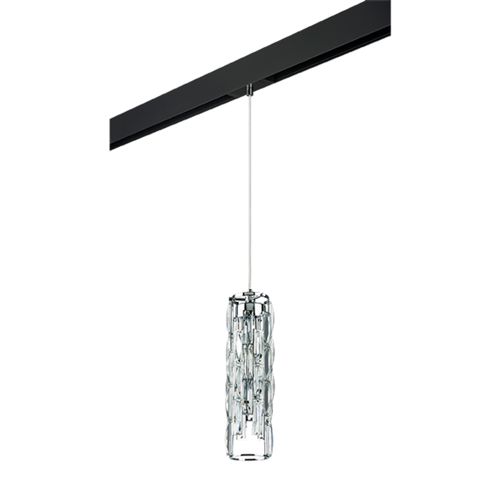 PRO722030 Светильник д/1-фазн трека LIMPIO 4х6W(led) G9 ХРОМ/ПРОЗРАЧНЫЙ/ЧЕРНЫЙ (722030+595007)
