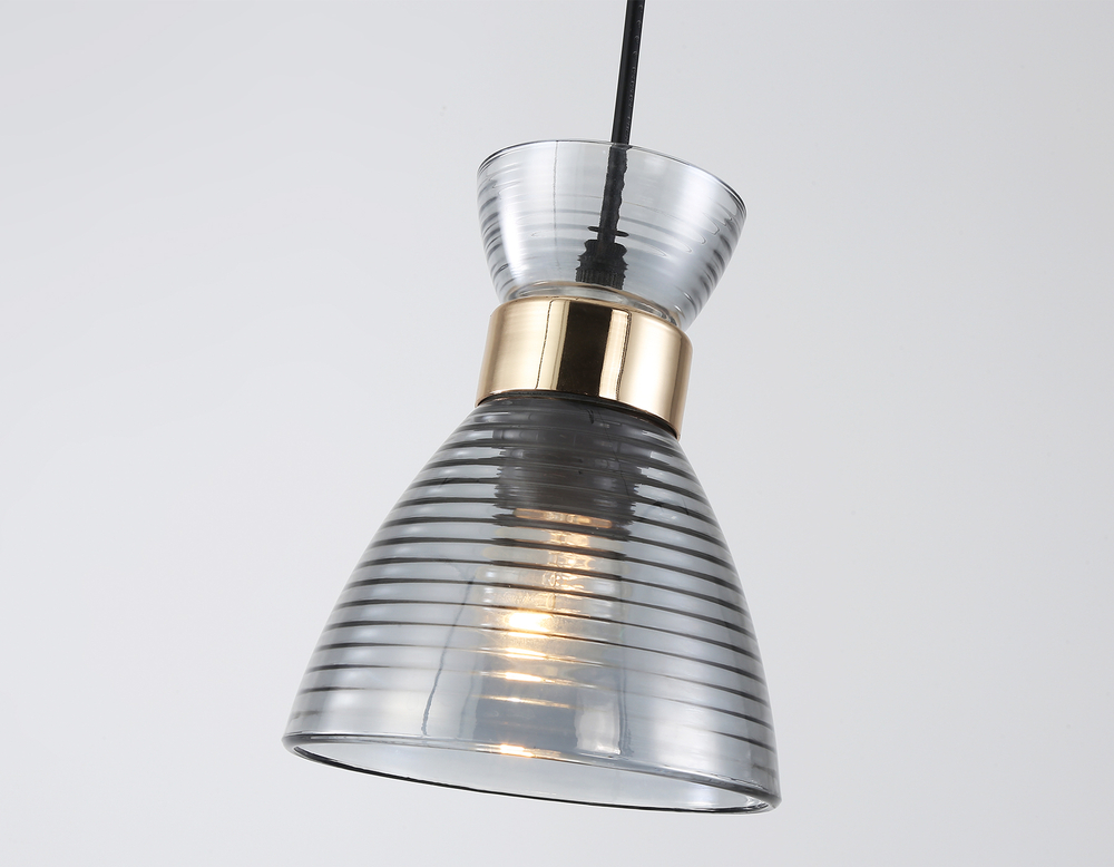 TR3406 BK/FGD/SM черный/золото/дымчатый E27 max 60W D135*1000