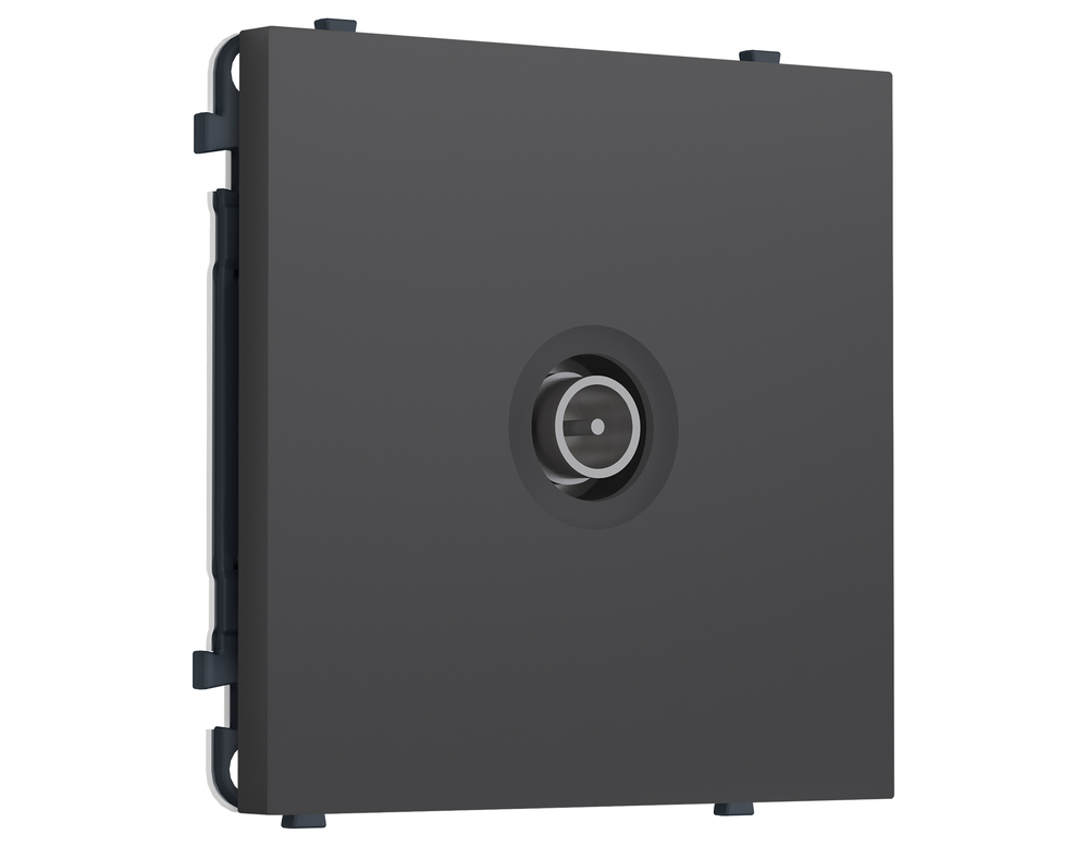 MS913005 Комплект механизма TV розетки оконечной экранированной SIGMA Графит Мягкое касание 5-1000MHz 3dB QUANT PRO (SP9130, PR199)