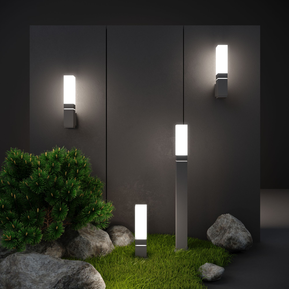 Ландшафтный светодиодный светильник серый IP54 1536 TECHNO LED