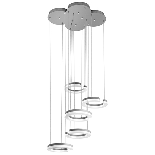 Купить 763439 Подвес UNITARIO 46W LED 5060LM СЕРЕБРО МАТОВЫЙ 3000K