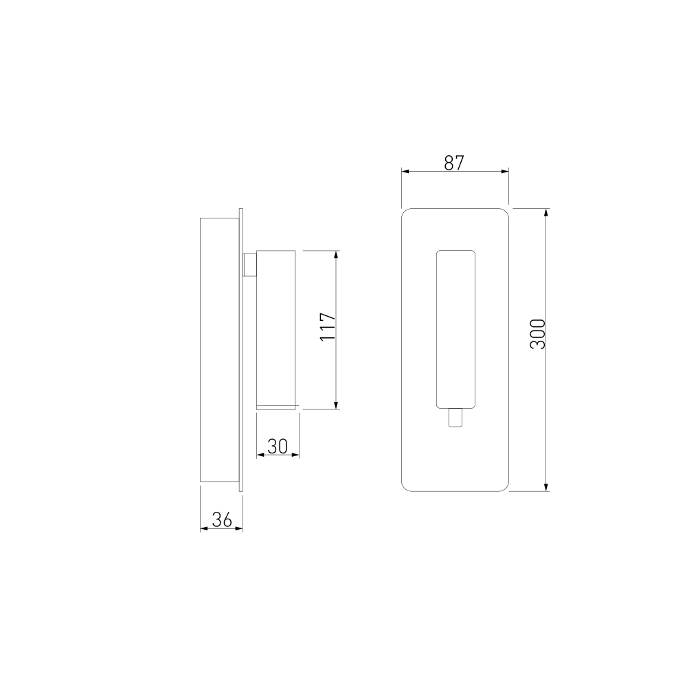Светильник настенный светодиодный Tuo LED MRL LED 1117 черный