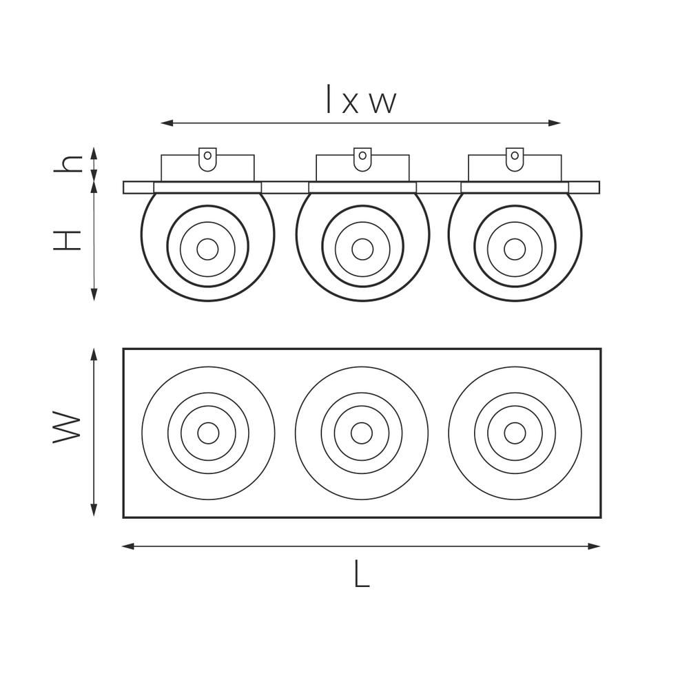 i536726272 Светильник INTERO LED 9W*3 850LM*3 24G БЕЛЫЙ/ЧЕРНЫЙ 3000K (217536+217072+217062+217072)