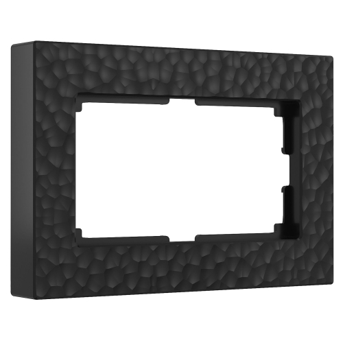 Купить Рамка из поликарбоната для двойной розетки Hammer черный W0082408