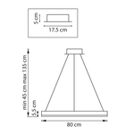 736417 Люстра ROTONDA 134W LED 5480LM 120G ЧЕРНЫЙ 3000-6000K