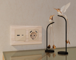 MA311010 Комплект механизма розетки ALFA Бежевый глянец 2USB A+C 20W (быстрая зарядка) QUANT (AP3110, VM177)
