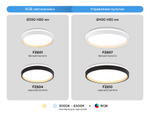 FZ601 WH/GD белый/золото IP20 46W 3000K-6500K+RGB D390*80 (ПДУ ИК)