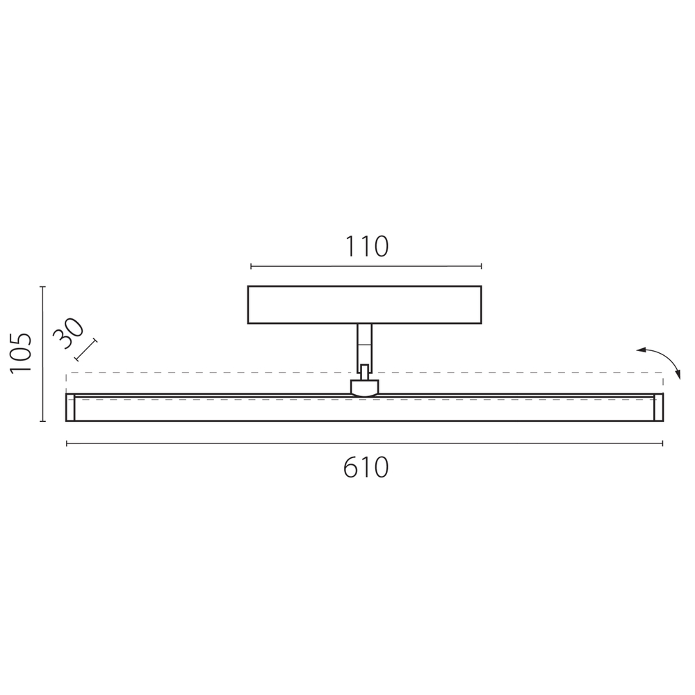 209637 Светильник линейный поворотный 48V д/трека UNO LED 12W 700LM 120G БЕЛЫЙ МАТОВЫЙ 3000K