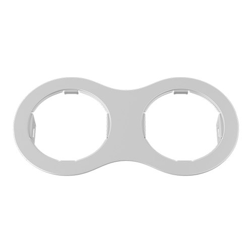Купить 214626 Рамка DOMINO Double ROUND МR16 БЕЛЫЙ