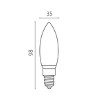 933504 Лампа энергосберегающая LED FILAMENT 220V C35 E14 6W=65W 400-430LM 360G CL 4000K 30000H