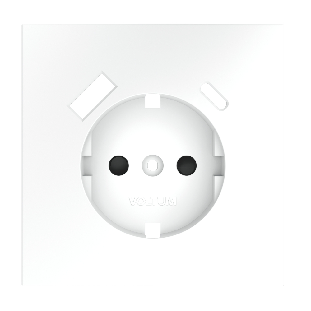 Накладка для розетки с заземлением и защитными шторками, с USB A+C, S70 (белый матовый)