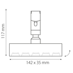267437 Светильник 48V д/1-фазн трека DUE LED 5W 220LM 24G ЧЕРНЫЙ 3000K IP20