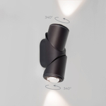 Уличный настенный поворотный светильник GIRA D LED IP54 35127/D черный