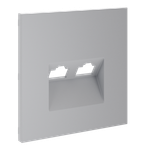 Накладка для розетки компьютерной двойной RJ45+RJ45 кат.6, S70 (серый)