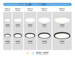 FZ1907 WH белый IP54 35W 3000K-6500K CCT-переключатель D450*25 (Без ПДУ)