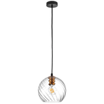 806130 Подвес NUBELLA 1х12W (led) E27 ЧЕРНЫЙ/БРОНЗА/ПРОЗРАЧНЫЙ