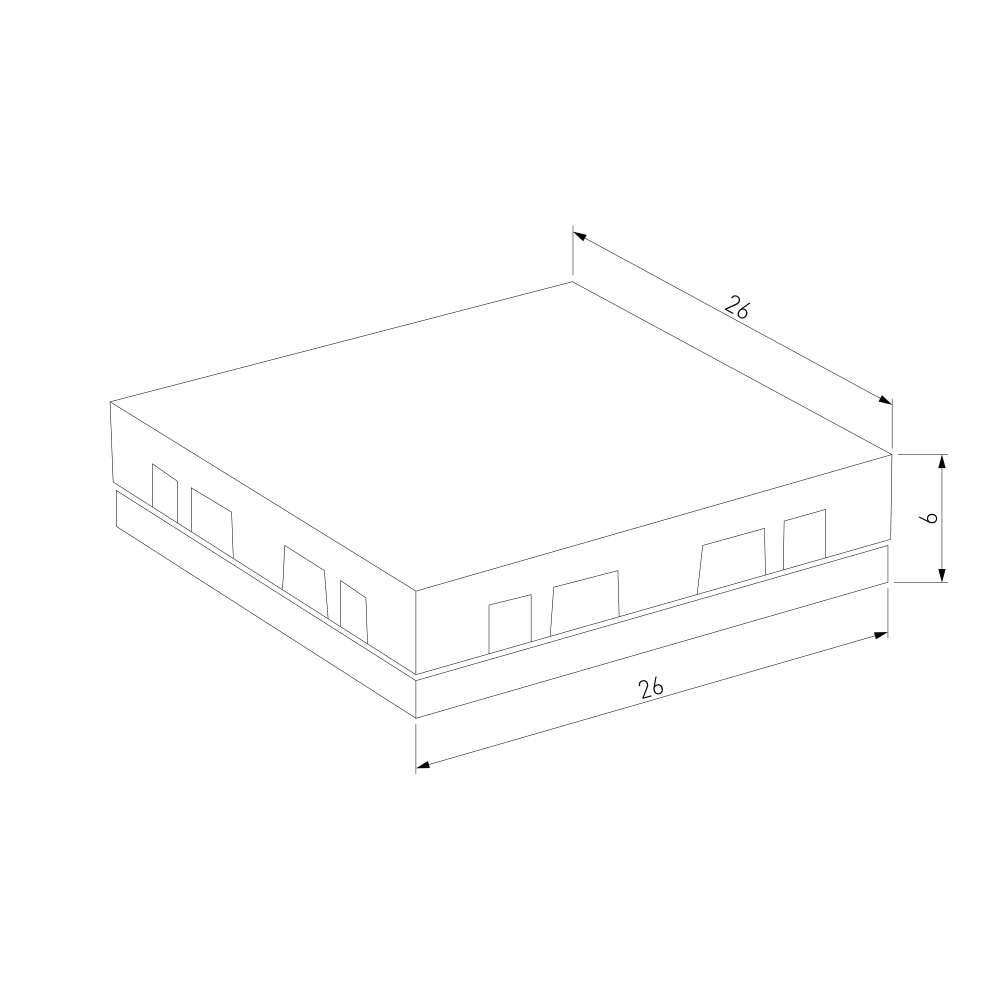 Четырёхсторонний соединитель для накладного шинопровода Flat Magnetic 85003/00