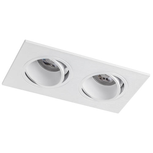 Купить 012626 Рамка (светильник) PVC д/LED-модулей 941хх и LED-ламп D50мм SINGO 2X QUAD БЕЛЫЙ