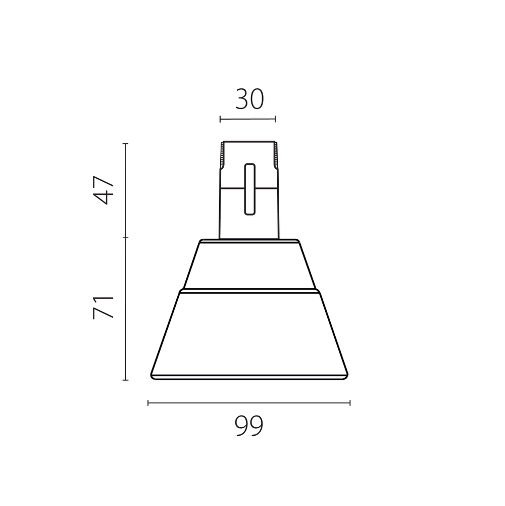 210947 Светильник 48V (D85) DUE HERMES 6W 645LM 50G ЧЕРНЫЙ 4000K