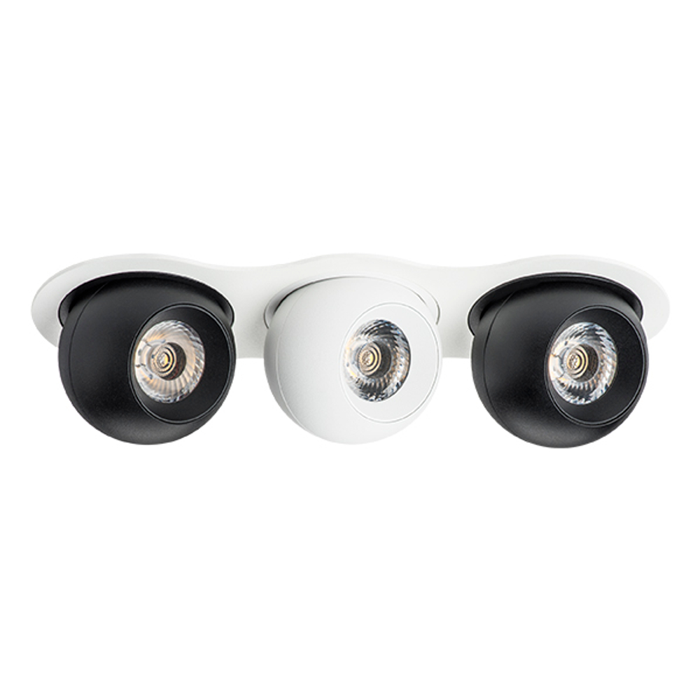 i636746474 Светильник INTERO LED 9W*3 850LM*3 24G БЕЛЫЙ/ЧЕРНЫЙ 4000K (217636+217074+217064+217074)
