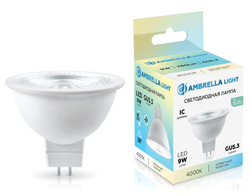 Купить 170904 LED MR16 9W IC GU5.3 4000K 175-265V 38°