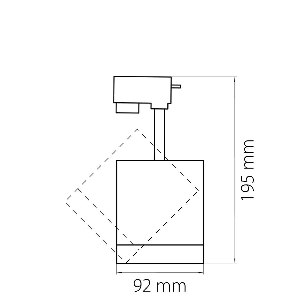 301264 Светильник для 1-фазного трека CANNO LED 15W 960LM 30G БЕЛЫЙ 4000K IP20