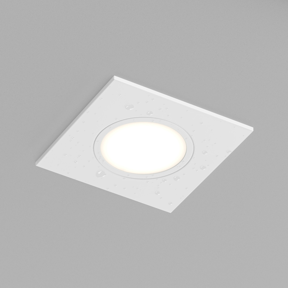 DK3102-WH Встраиваемый влагозащищенный светильник, IP65, до 10 Вт, LED, GU5,3, белый