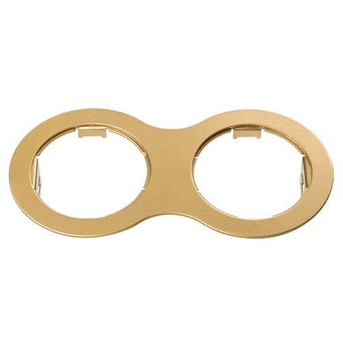 Купить 214623 Рамка DOMINO Double ROUND MR16 ЗОЛОТО