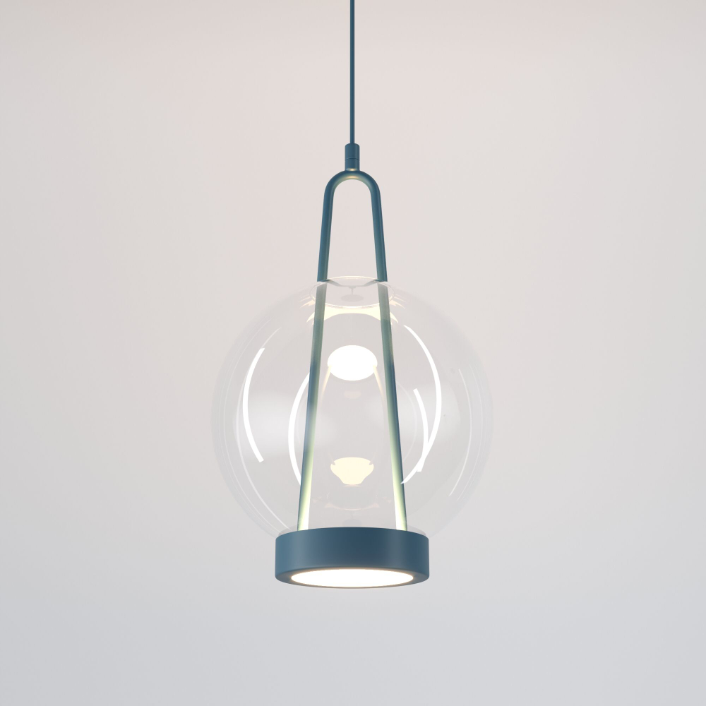 Подвесной светодиодный светильник со стеклянным плафоном 50267/1 LED синий