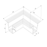 Slim Magnetic Коннектор угловой для встраиваемого шинопровода белый 85092/11 85092/11