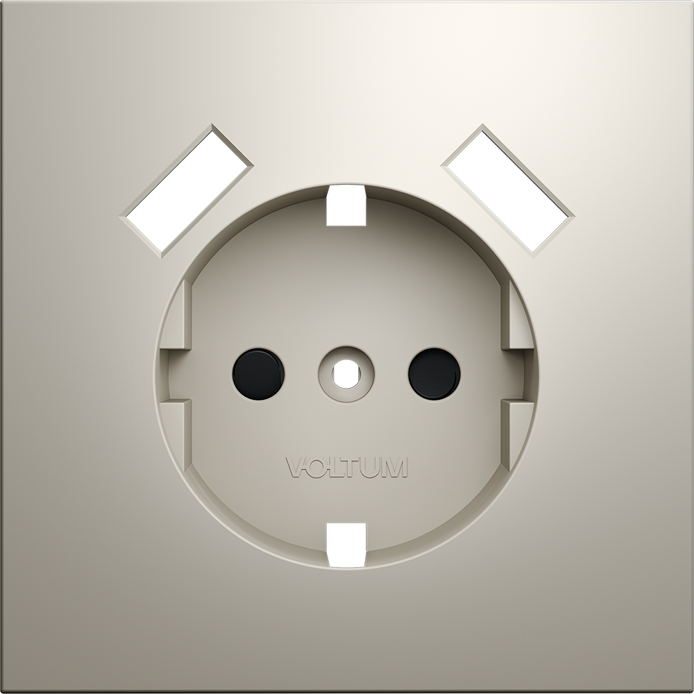 Накладка для розетки с заземлением и защитными шторками, с USB A+A, S70 (кашемир)