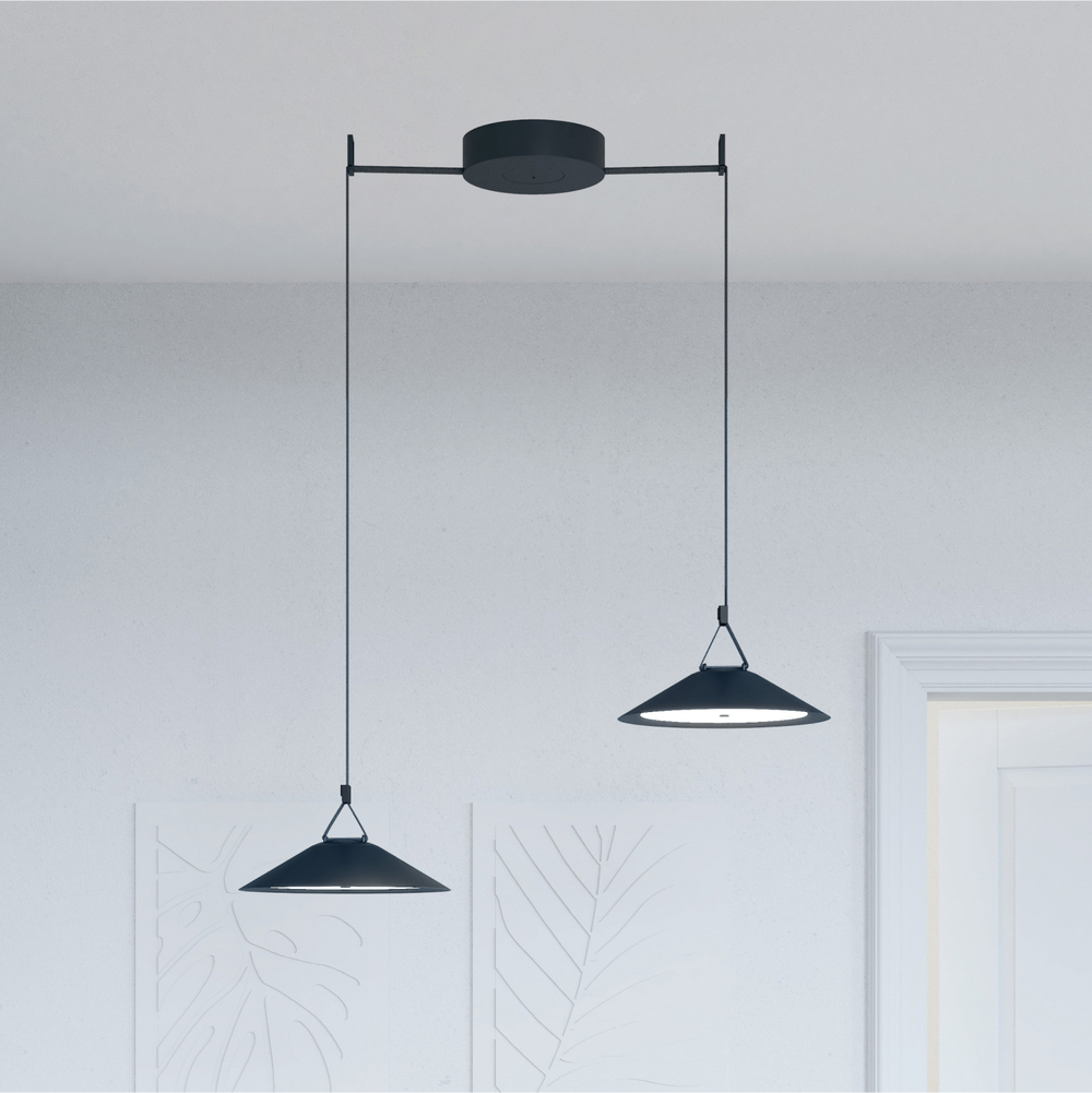 DK5564-BK Cветильник для трека-ремня Belty, серия Flow, со светодиодом, D300*H71мм, 48V DC, 20W, RA90, 120°, 4000K, IP20, черный, алюминий