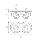 i6277474 Светильник INTERO LED 9W*2 850LM*2 24G ЧЕРНЫЙ 4000K (217627+217074+217074)