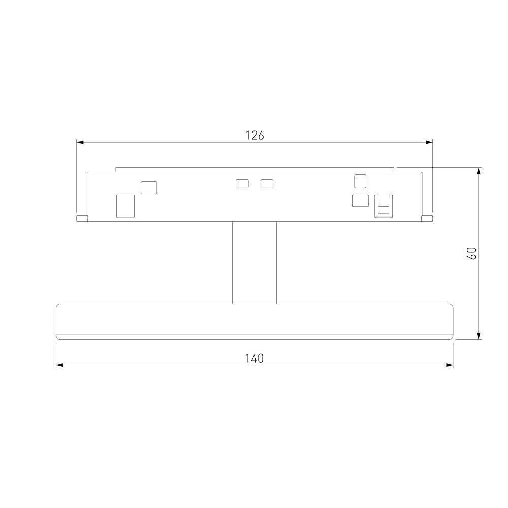 Slim Magnetic Трековый светильник 4W 4000K Cally (черный ) 85172/01