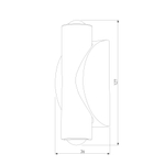 Настенный светодиодный светильник Steel LED черный/сталь 40109/LED чёрный/сталь