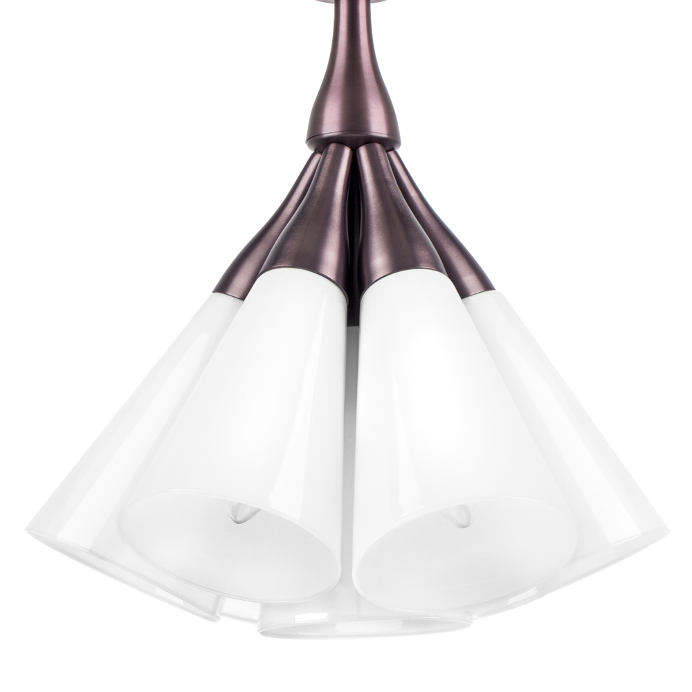 757070 Люстра CONE 7х10W (led) E14 КОФЕЙНЫЙ/БЕЛЫЙ