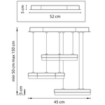 763339 Подвес UNITARIO 34.5W LED 3795LM СЕРЕБРО МАТОВЫЙ 3000K