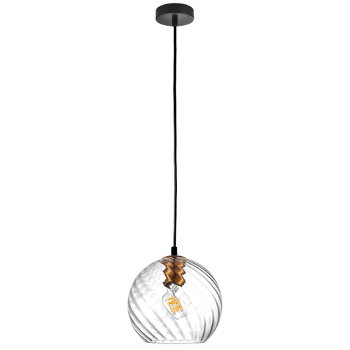 Купить 806130 Подвес NUBELLA 1х12W (led) E27 ЧЕРНЫЙ/БРОНЗА/ПРОЗРАЧНЫЙ