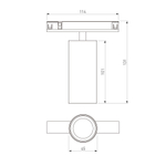 Brass Line Трековый светильник 10W 3000K латунь 85525/01