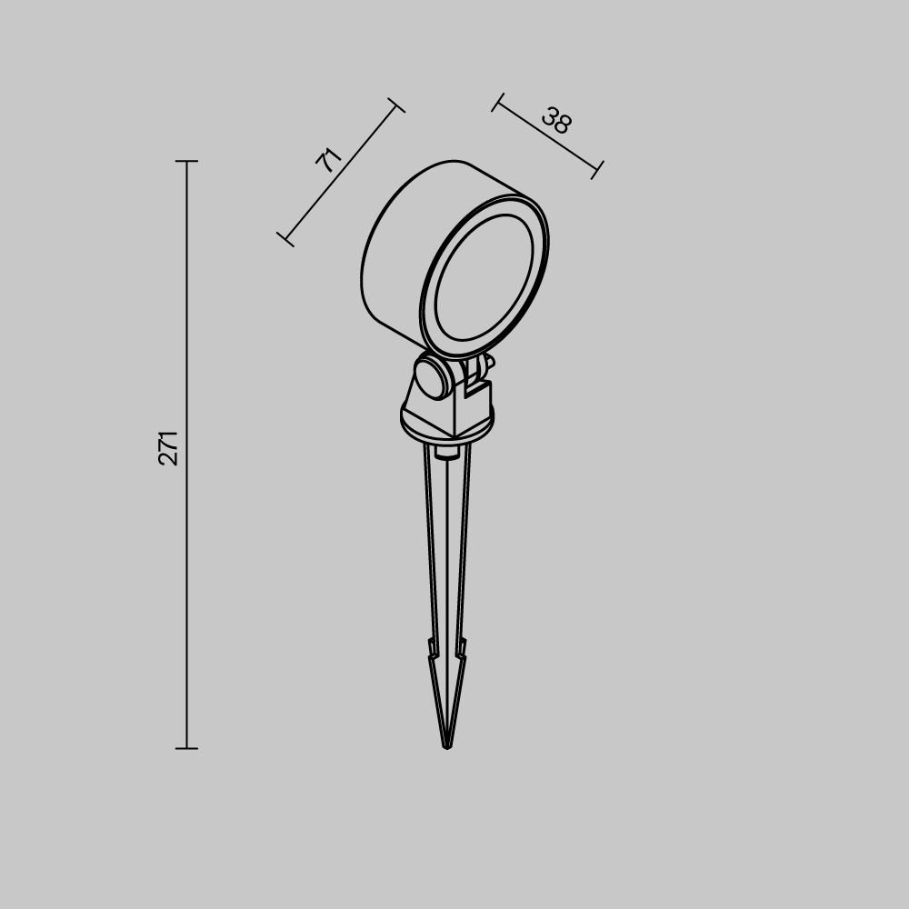 Ландшафтный светильник Outdoor O495FL-L10B3K