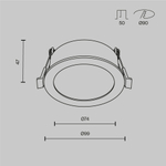 Встраиваемый светильник Technical DL130-GX53-MG