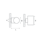 351619 Светильник PARO 2xDR111 СЕРЫЙ IP65