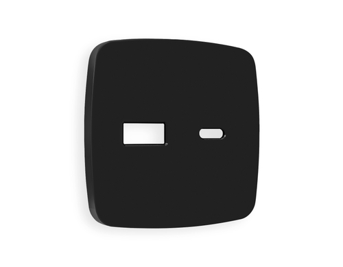 Купить OP8110 Лицевая панель OMEGA (Черный матовый) для розетки 2USB тип A+C QUANT