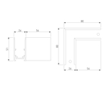 Slim Magnetic Коннектор угловой для накладного шинопровода белый 85090/11 85090/11