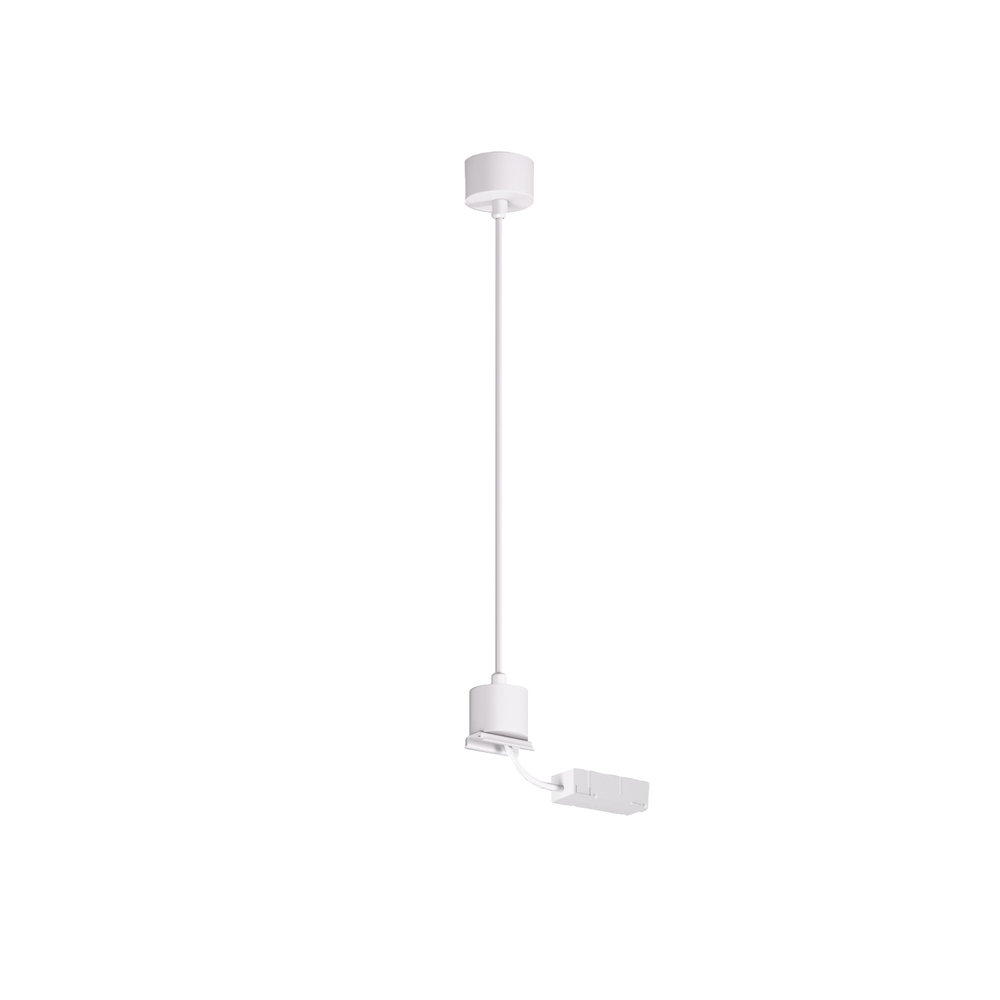 TR2124-WH Подвод питания для подвесного монтажа трека SMART BASE, АС 220-240V, IP20, 5м, белый, алюминий