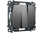 MO655010 Комплект механизма 3-кл выключателя OMEGA Антрацит серый 10A-250V QUANT (OP6550, VM133)