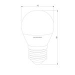Светодиодная лампа Dimmable G45 7W 4200K E27 BLE2776