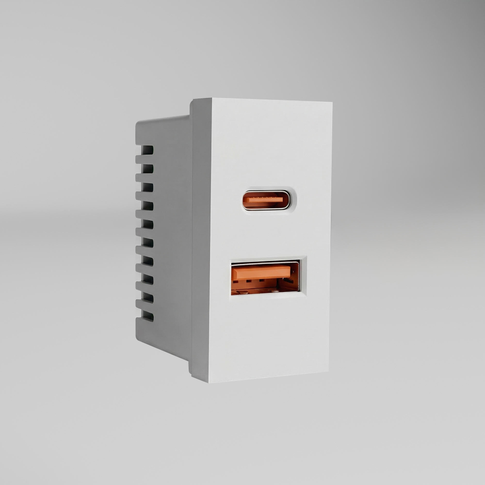 Модульная розетка USB тип A+C W1272701