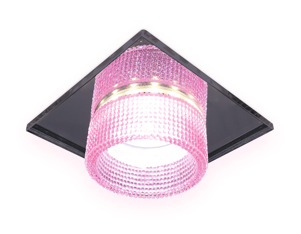 TN356 CH/PI хром/розовый GU5.3+3W (LED COLD) 95*95*45